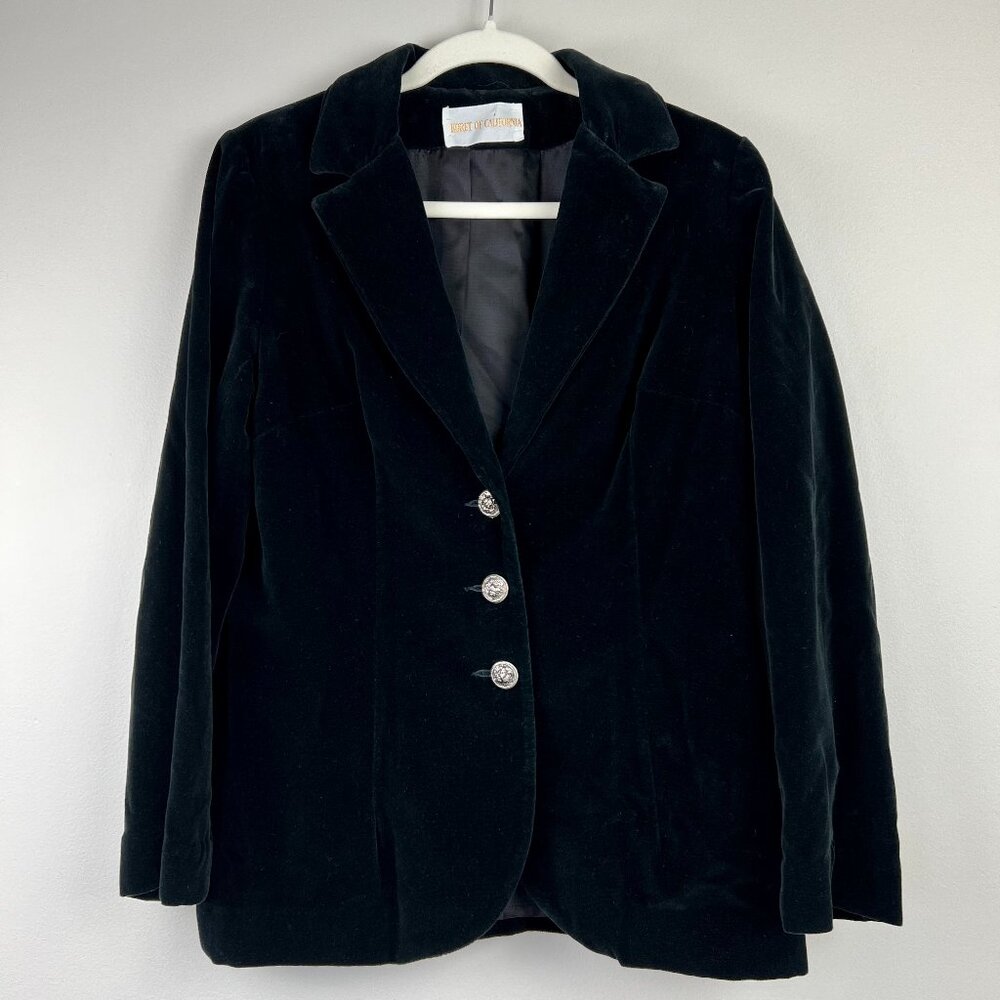 Koret Of California Vintage Women's Velvet Blazer, Size 8/10, Black, Stunning